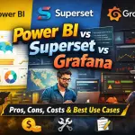 Power BI vs Superset vs Grafana: Cost, Features, Visuals, and Best Use Cases